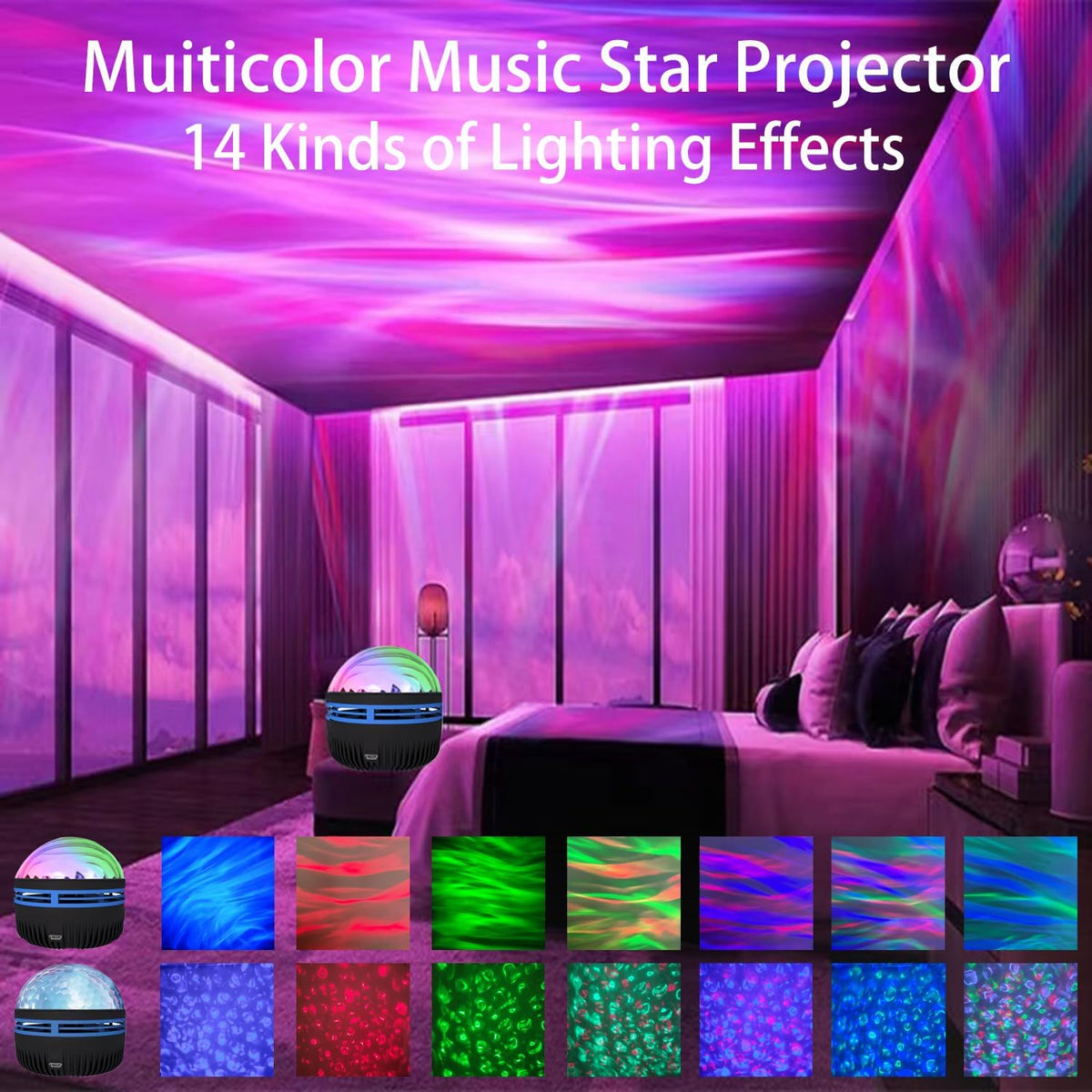 LED Star Galaxy Projector Lamp Spotlight Colorful Light House DealSniper.net