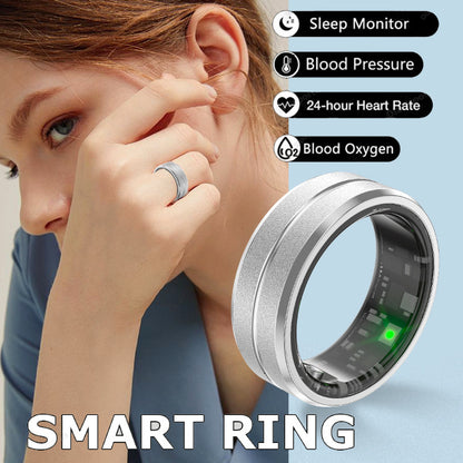 Smart Ring For Men Women Heart Rate Blood Oxygen Jewelry dealsniper-net