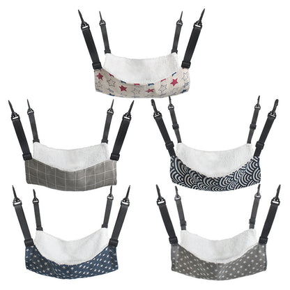 Lamb Fleece Cat Hanging Beds Pets Cage Hammock Bed Pets Gym From House