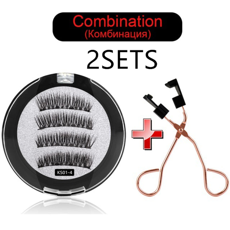 Quantum Magnetic False Eyelash Clip Set Eye Makeup Tool Beauty DealSniper.net 2Sets KS014 With Eyelash Curle