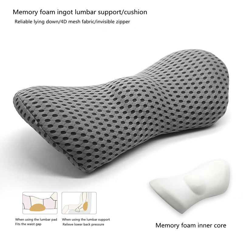 Lumbar Support Pillow For Side Sleepers Pregnancy Relieve Hip Health dealsniper-net Dark grey grid