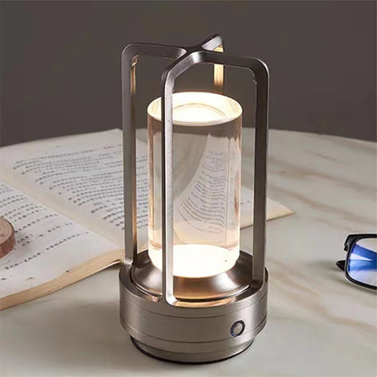 Removable USB Rechargeable Touch Bar Modern Table Lamp House BlenderJuice.com CJ Silver Key