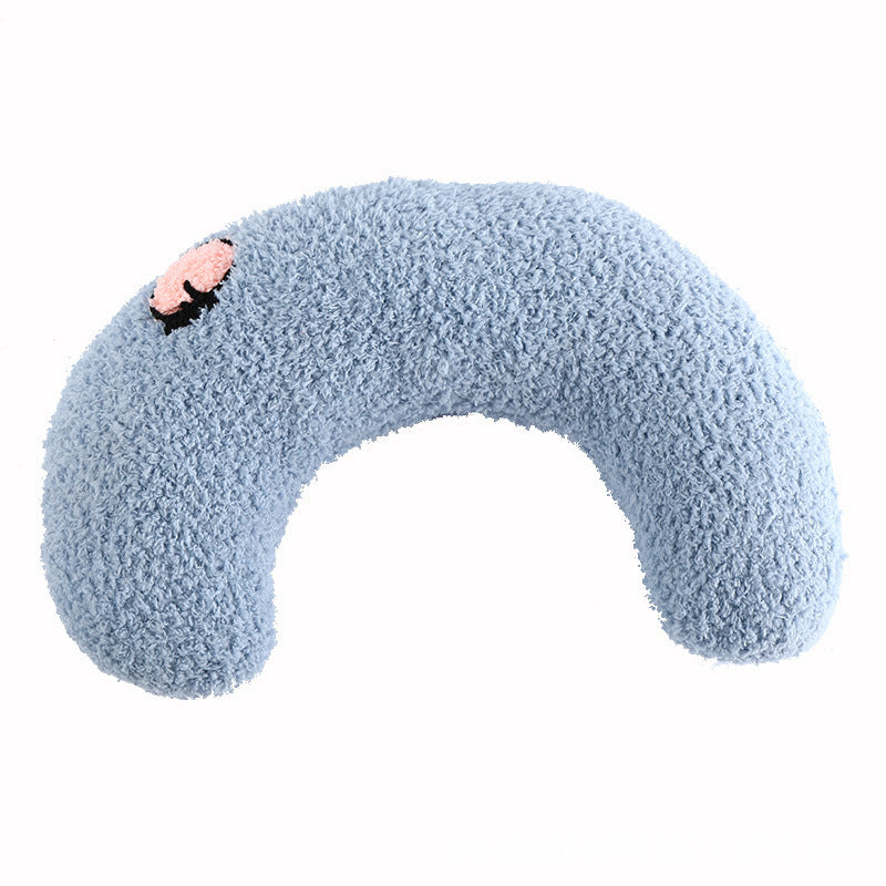 Little Pillow For Cats Fashion Neck Protector Deep Sleep Puppy U-Shaped Pillow Pets Pillow Kitten Headrest Dog Sleeping Pillow Pet Products Pets dealsniper-net Blue 1PCS