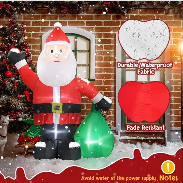 6 FT Lighted Christmas Inflatable Decoration Inflatable Santa Claus