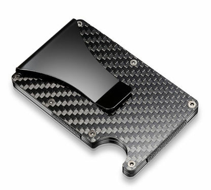 Carbon Fiber Blocking Slim Money Clip RFID Card Gift