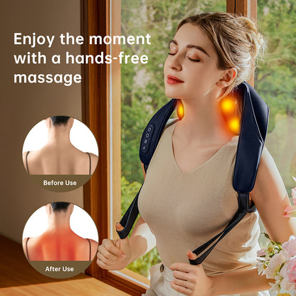 Kneading Shoulder Massager With Heat Therapy Beauty dealsniper-net