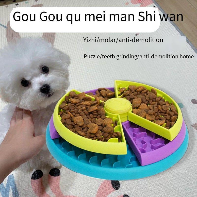 Slow Food Bowl Anti Choking Cat Bowl Dog Basin Puzzle Feeder Pets dealsniper-net