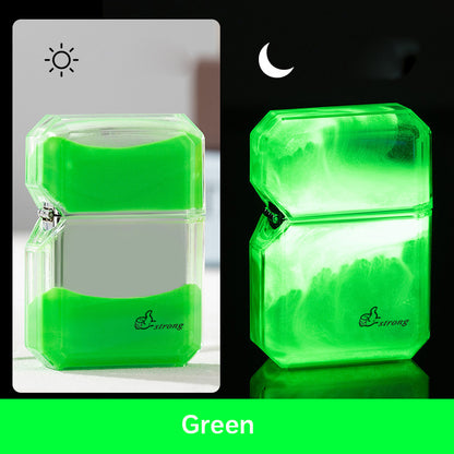 New Luminous Quicksand Windproof Lighter Gadgets Gym From House Quicksand green Single
