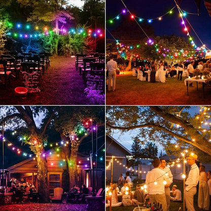 41FT LED Outdoor Fairy String Light Hanging Bulb Waterproof Garden Decor Plug In Home DealSniper.net