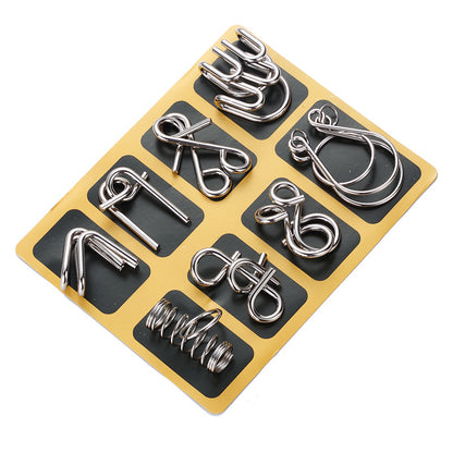 Intellectual Buckle 8 Piece Set ABC Metal Puzzle Nine Series