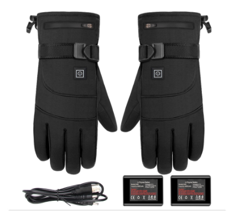 Winter Electric Heated Gloves Motorcycle Touch Screen Gloves Outdoor dealsniper-net Rechargeable battery A1 One size