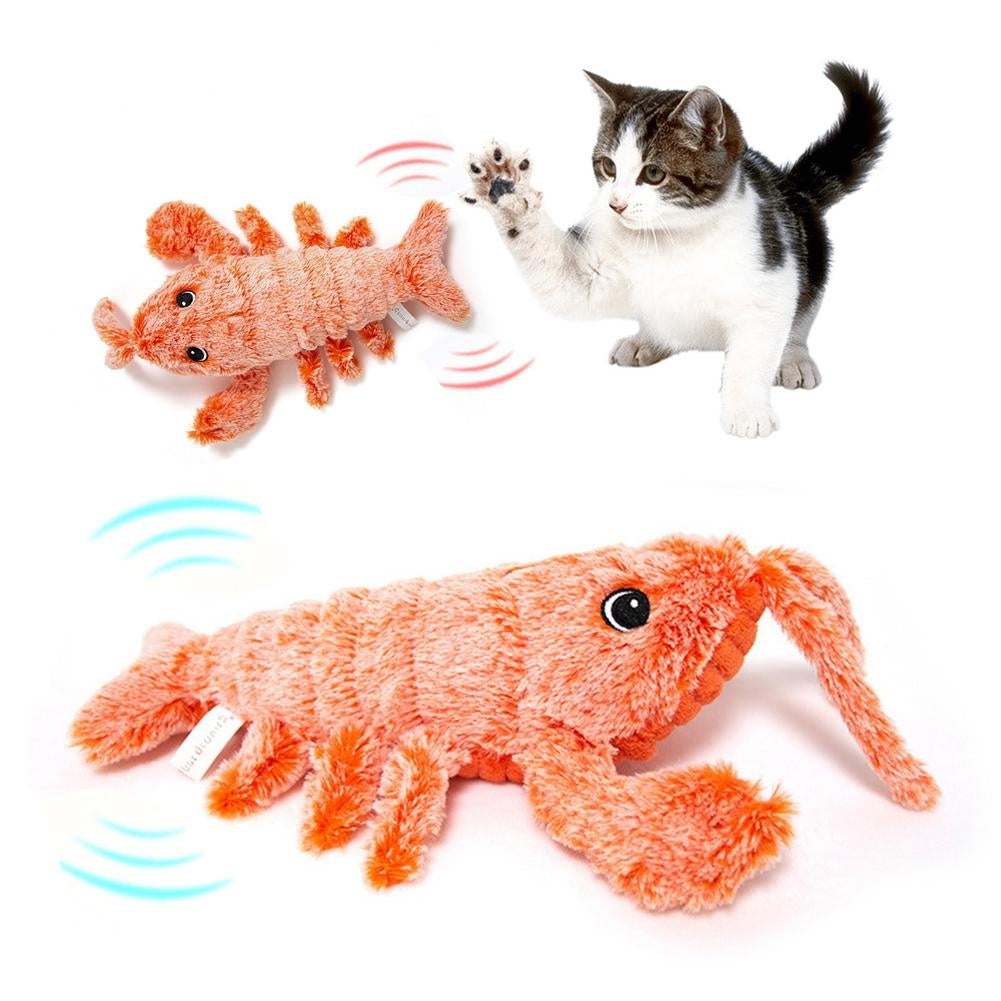 Pet Toys Electric Jumping Shrimp USB Charging Simulation Pets dealsniper-net