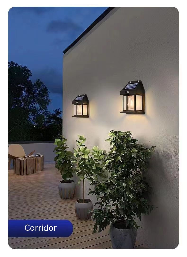 Outdoor Solar Waterproof Tungsten Induction Garden Wall Lamp Garden DealSniper.net