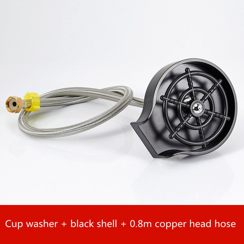 Bar Counter Cup Washer Sink High-pressure Spray Kitchen dealsniper-net Black set