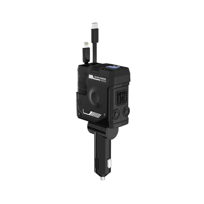 Car Charger Fast Charging And Retractable Four-in-one Vehicle dealsniper-net Apple Type C Black