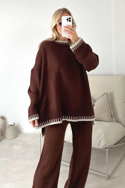 Women's Suit Fashion Pullover Split Long-sleeved