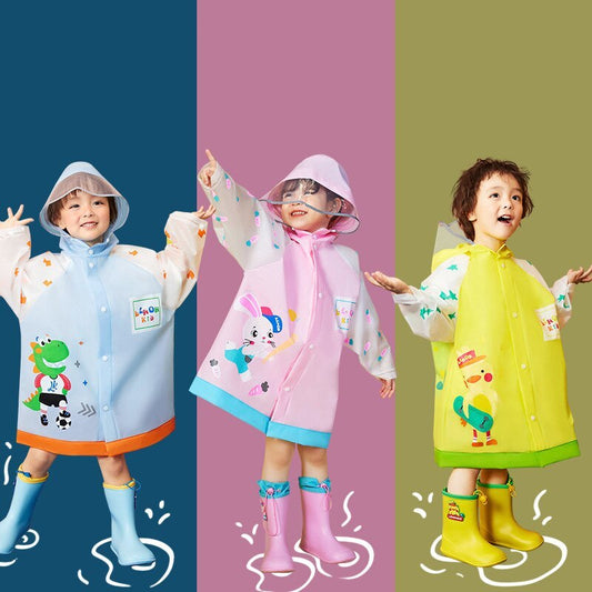 Kindergarten Schoolbag Cloak Big Eaves Cartoon Raincoat Kids dealsniper-net