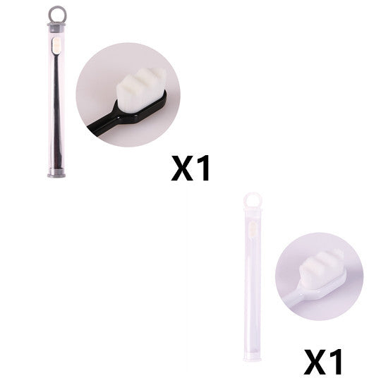 Ultra-fine Toothbrush Super Soft Bristle Deep Cleaning Brush Kids DealSniper.net 2pcs Wavy set1
