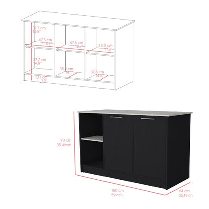 Kitchen Island Padua, Kitchen, Black Onyx Kitchen dealsniper-net