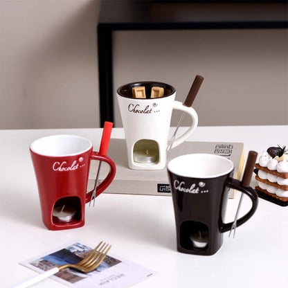 Fondue Mug Set Personal Mini Fondue Pots Chocolate Kitchen DealSniper.net
