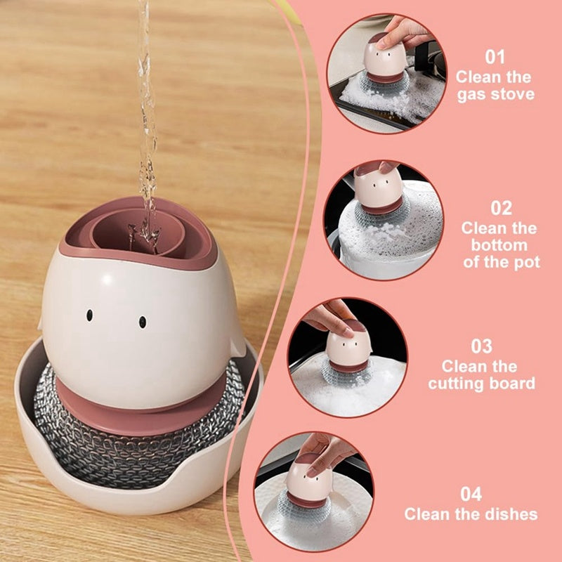 Automatic Liquid Filling Dishwashing Brush Kitchen Dish Brush Kitchen DealSniper.net