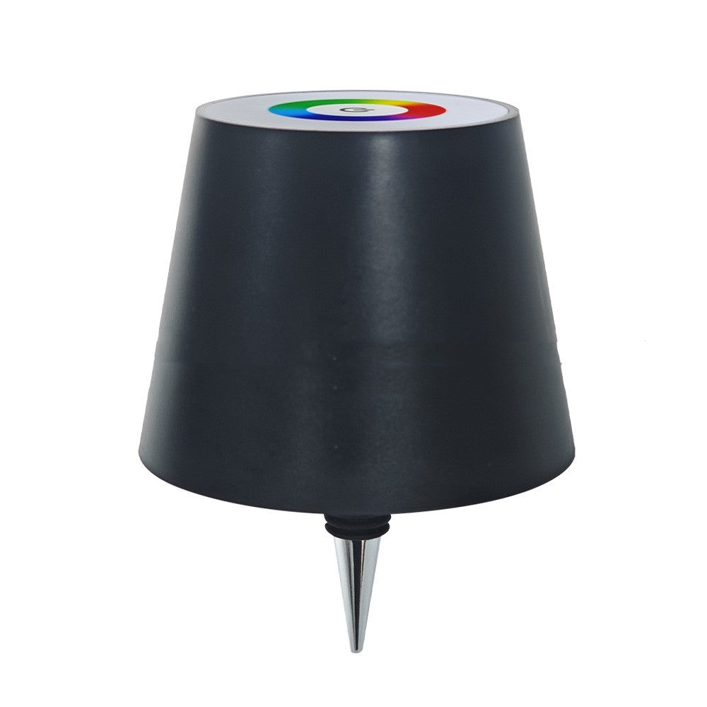 Wireless Desk Lamp LED Creative Wine Bottle Lamp Home Decor DealSniper.net TYPEC Plastic 2000mAh Black RGB Warm Light