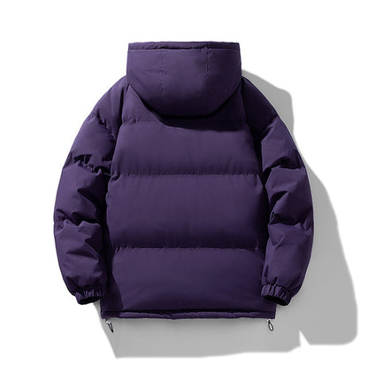 Men's Hoodie Coat Winter Fashion Solid ZIp-up Thickened Jacket Men null