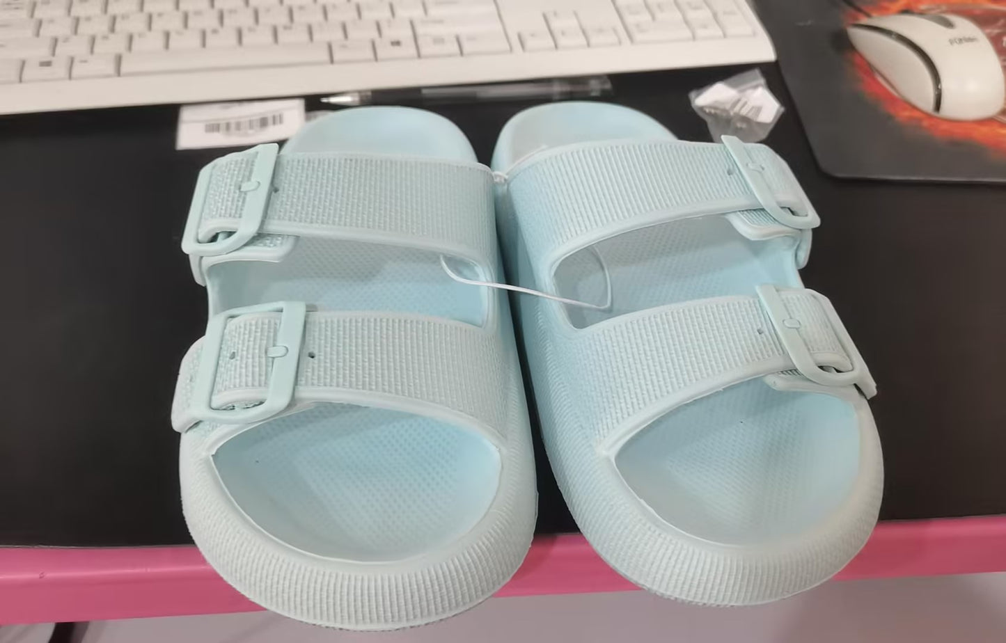 Summer Women Outdoor Indoor Thick-soled Eva Sandals And Slippers Women DealSniper.net Ocean blue 35to36