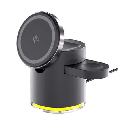 Folding Magnetic Three-in-one Wireless Charger Gadgets Gym From House Black Qi2 Version