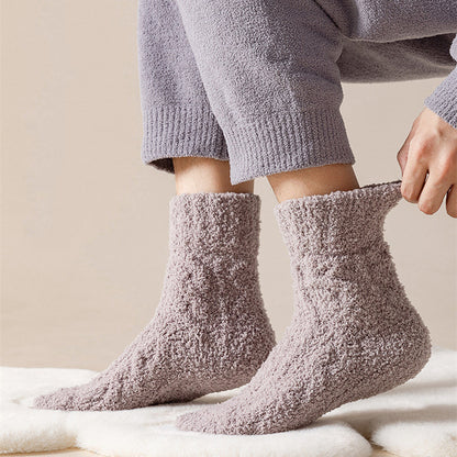 Winter Warm Fuzzy Coral Fleece Socks Women Men Men dealsniper-net