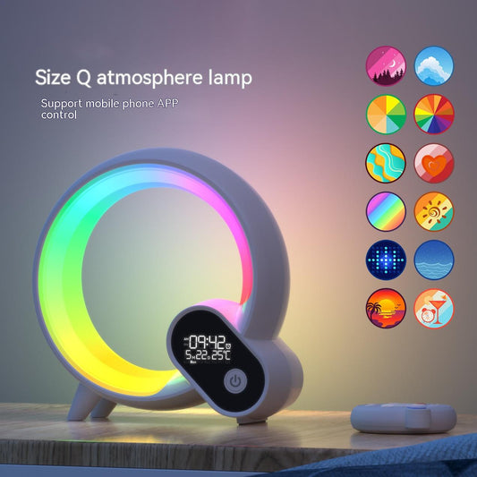 Creative Q Light Analog Sunrise Digital Display Alarm Clock Bluetooth Deals dealsniper-net