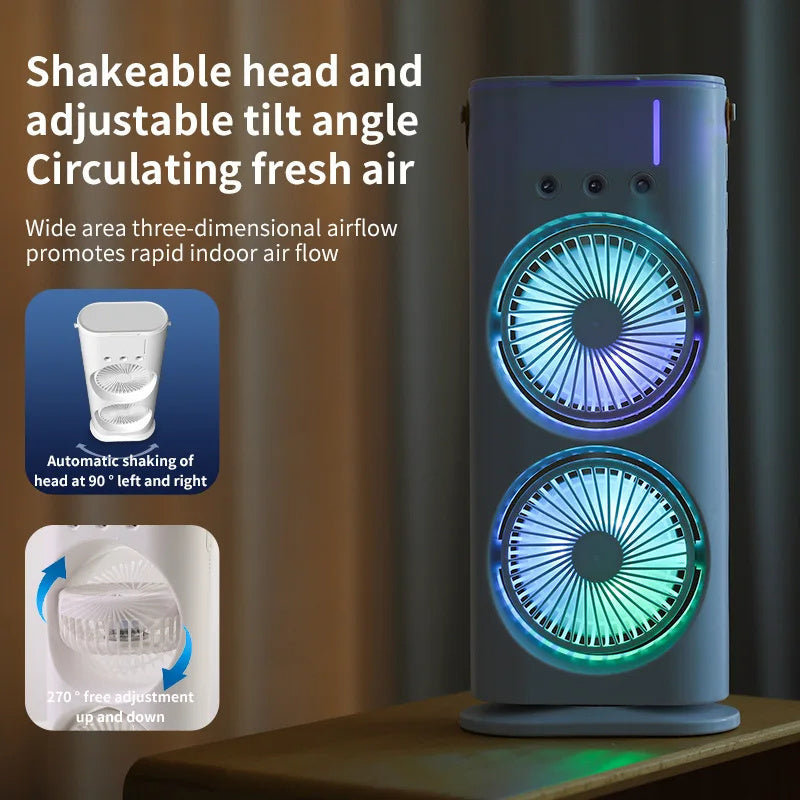 Double-ended Spray Fan Portable Humidifier Fan Air Conditioner