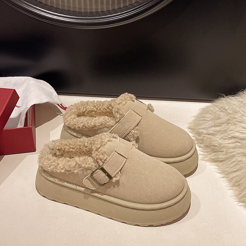 New Luxury Winter Women's Shoes Plush Fashion Women DealSniper.net Beige 36