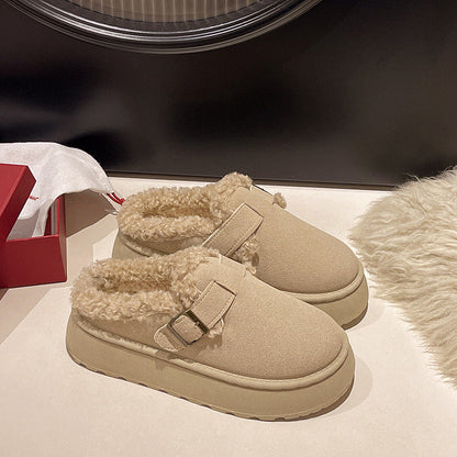 New Luxury Winter Women's Shoes Plush Fashion Women DealSniper.net Beige 36