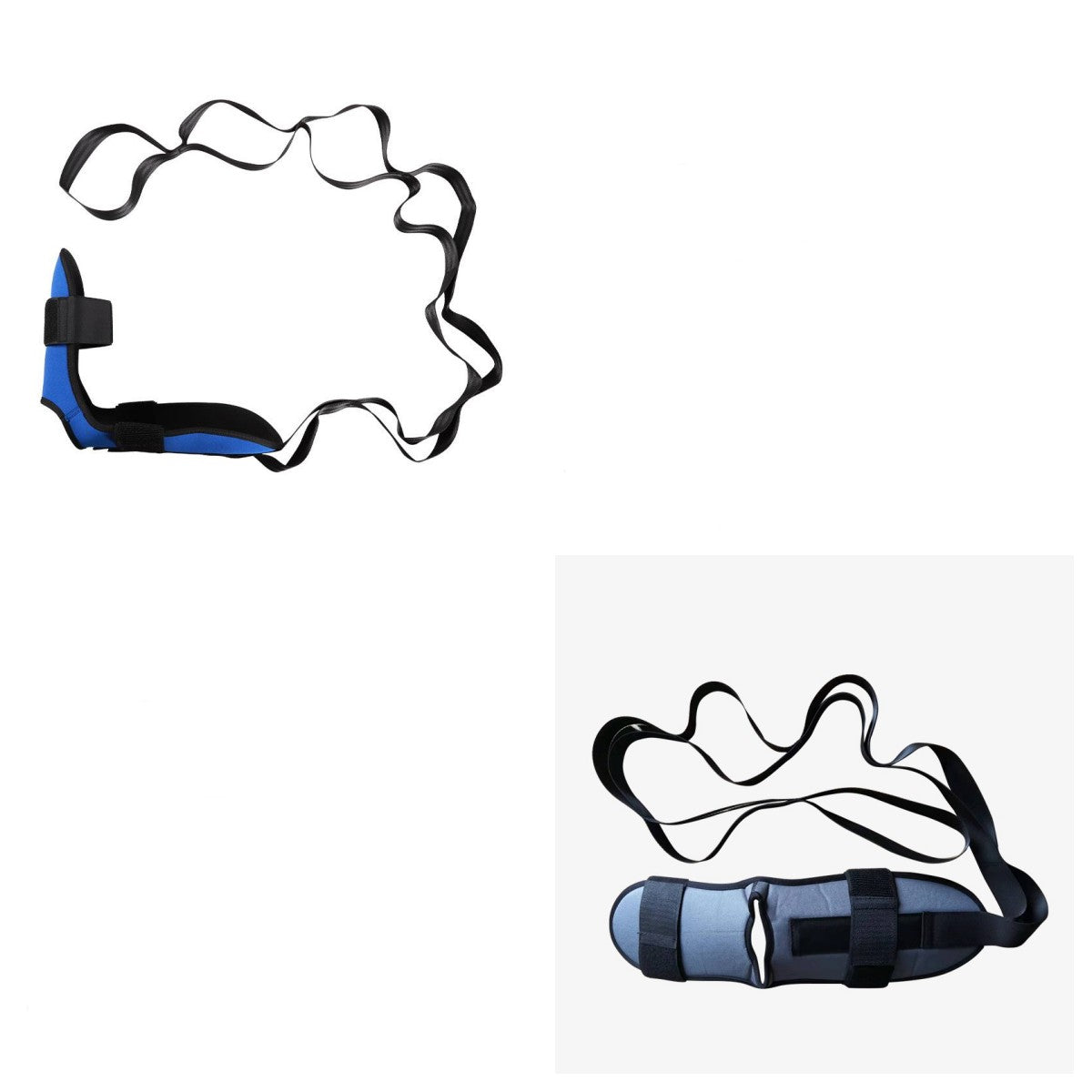 Fitness Yoga Ligament Stretching Belt Foot Rehabilitation Strap Sports Gym From House Blue and Grey 1Set