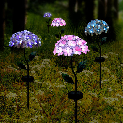 LED Solar Light Artificial Hydrangea Simulation Flower Outdoor