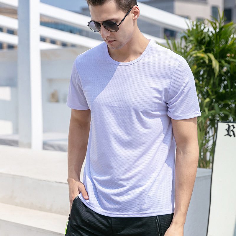 Ice Silk Short Sleeve T-shirt Men's Summer T-shirt Men DealSniper.net