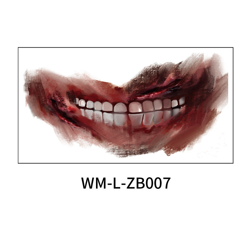 Halloween Mouth Tattoo Stickers