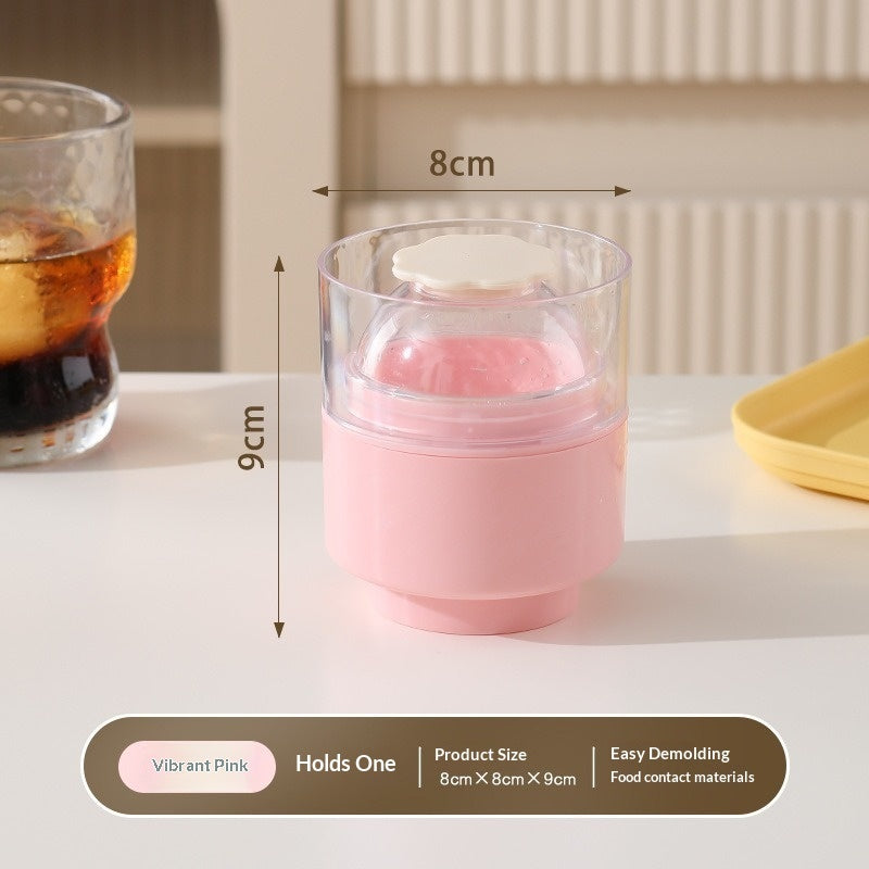 Practical 6cm Ice Ball Mold Plastic Quick-freezing Ice Sphere Mold Kitchen DealSniper.net Colorful Pink