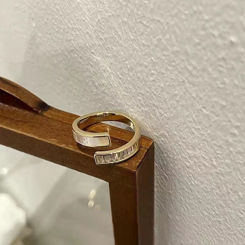 Women's Ring With High-End & Unique Design Cold Minimalist Style Women Gym From House Style 1 1pcs