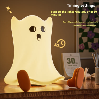 Halloween Silicone Ghost Shaped Bedside Lamp