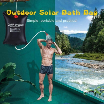 20L Camping Shower Portable Compact Solar Sun Heating Bath Bag Outdoor Travel Outdoor DealSniper.net
