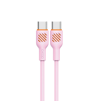 KP-317 Fast-Charging Data Cable 65W Thickened Charging Cable Electronics Gym From House Pink TypeC to TypeC