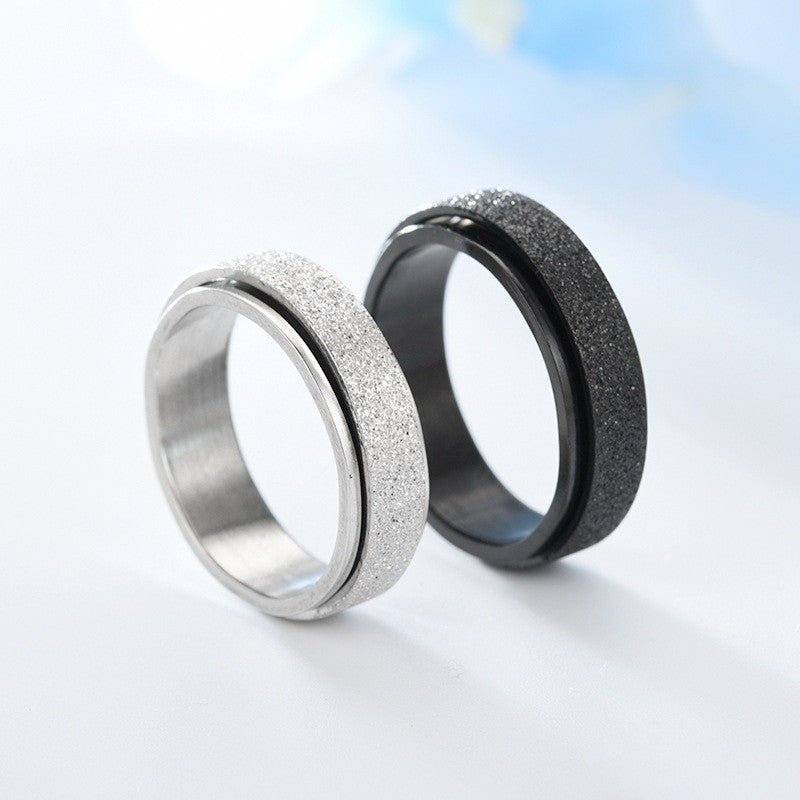 Anxiety Rings Rainbow Silver Color Relieve Stress Rings Jewelry Gym From House