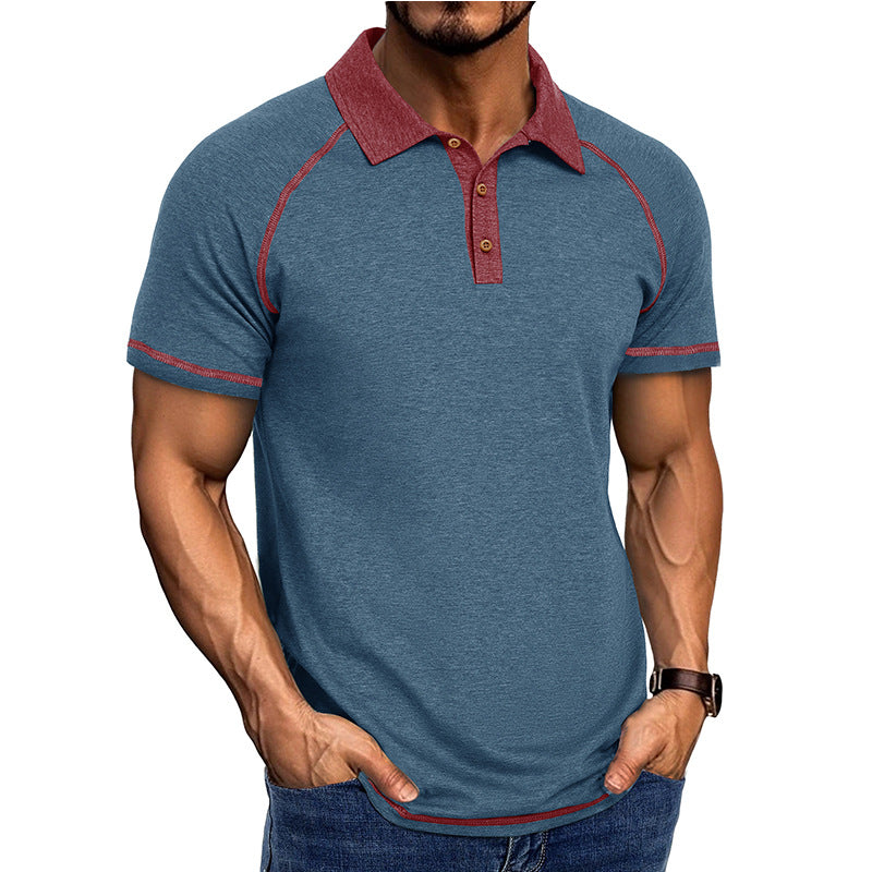 Short-sleeved Lapel T-shirt POLO Bottoming Shirt Men Clothing Men DealSniper.net