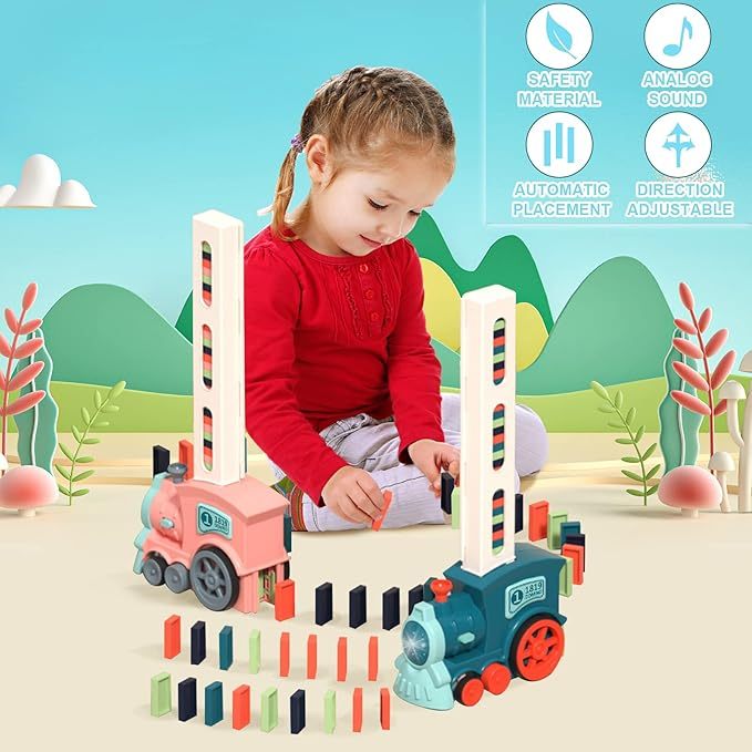 Dominoes Automatic Domino Train Toy Set