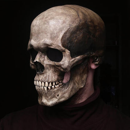 Halloween Movable Mouth Skull Mask Helmet Mouth Movable Skull Full Head Skull Mask Holidays dealsniper-net