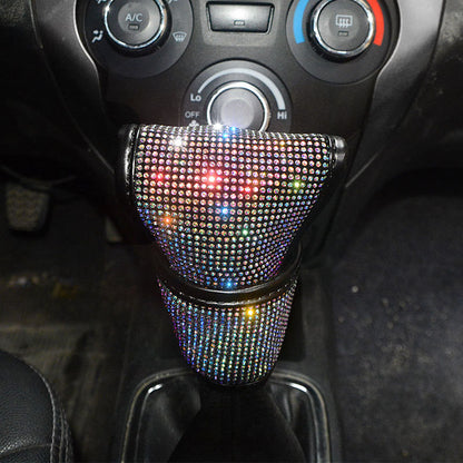 Car Interior Supplies Rhinestone-studded Four-season Handbrake Cover Vehicle dealsniper-net E