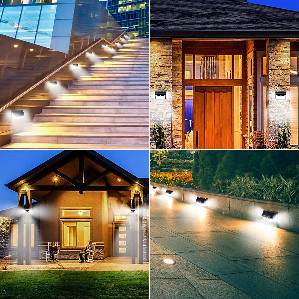 208 LED Solar Power Light Motion Sensor Outdoor Yard Garden Wall Lamp Waterproof Home dealsniper-net