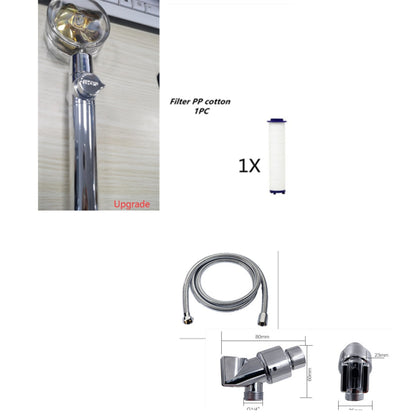 New Turbo Propeller Shower Head Water Saving High Pressure Flow House Gym From House Gold upgrade B Set